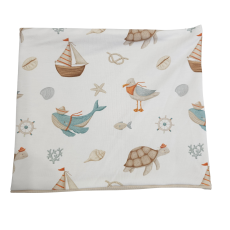 Wendeschlupfschal Küstenkind Wale Schiffchen (innen beige)